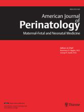 1 american journal of perinatology