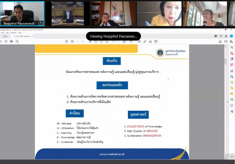 หอสมุดและคลังความรู้ฯ ให้การต้อนรับคณะกรรมการสภามหาวิทยาลัยมหิดล เข้าเยี่ยมชมและรับฟังผลการดำเนินงานของส่วนงาน