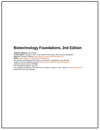 Biotechnology Foundations - 2nd Edition