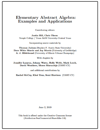 Elementary Abstract Algebra: Examples and Applications
