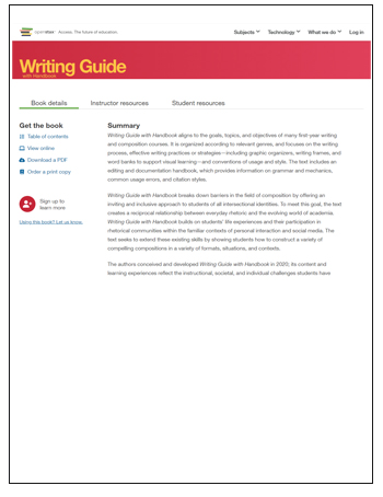 Writing Guide with Handbook