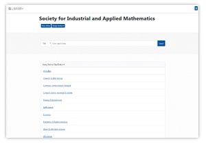 Society for Industrial and Applied Mathematics (SIAM)
